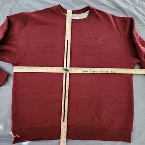 Champion Sweatshirt Mens XL Burgundy Authentic Crewneck Fleece Pullover
